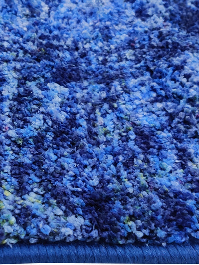 Modern Designer Printed  Carpet Area Rug With Anti Slip Backing <small> (geometric handtuft-blue dot)</small>