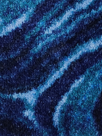 Modern Designer Printed  Carpet Area Rug With Anti Slip Backing <small> (marble pattern-blue/navy)</small>