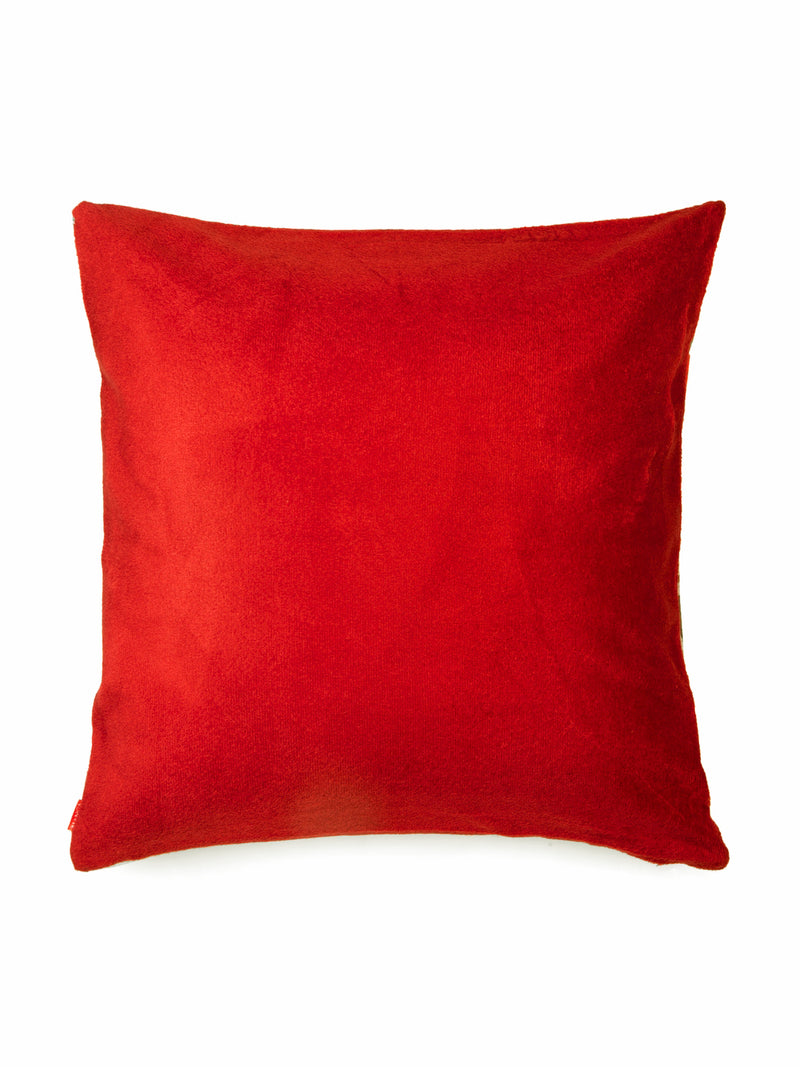 Designer Digital Printed Silky Smooth Cushion Covers <small> (animal print-red/green)</small>