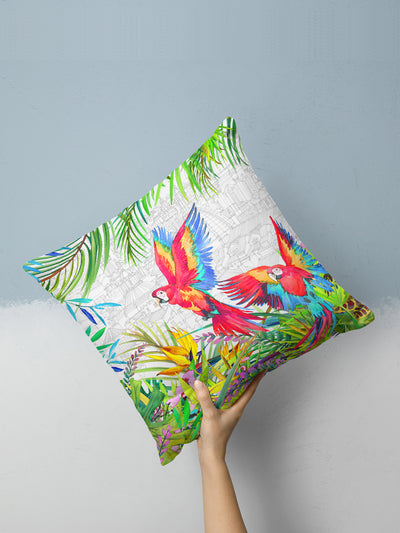 Designer Digital Printed Silky Smooth Cushion Covers <small> (animal print-red/green)</small>