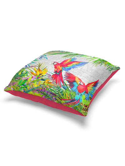 Designer Digital Printed Silky Smooth Cushion Covers <small> (animal print-red/green)</small>