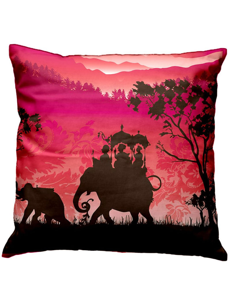 Designer Digital Printed Silky Smooth Cushion Covers <small> (animal print-red/black)</small>