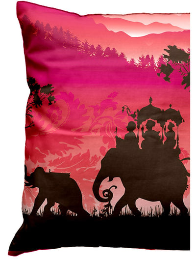 Designer Digital Printed Silky Smooth Cushion Covers <small> (animal print-red/black)</small>