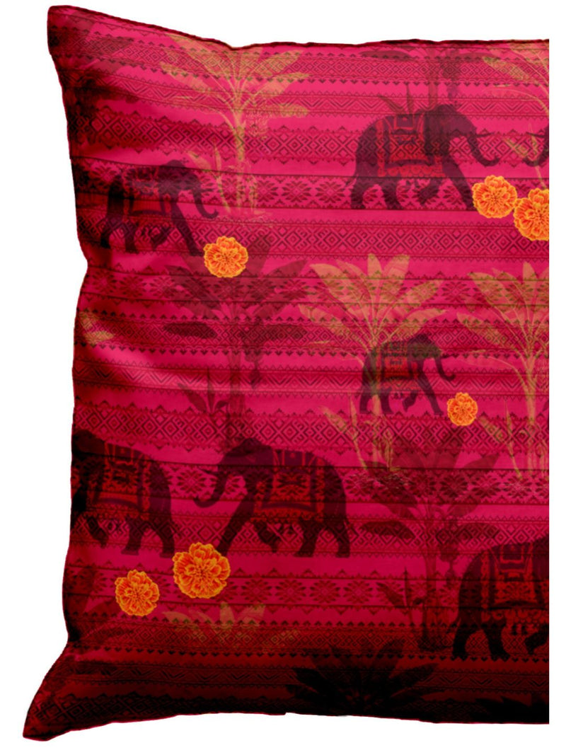 Designer Digital Printed Silky Smooth Cushion Covers <small> (animal print-red/black)</small>