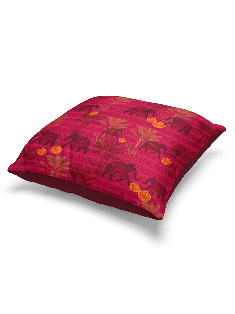 Designer Digital Printed Silky Smooth Cushion Covers <small> (animal print-red/black)</small>