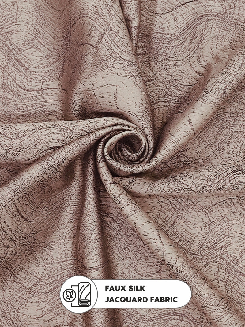 Jacquard Blackout Eyelet Curtain <small> (abstract-coffee)</small>