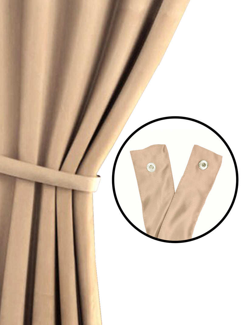 Satin Blackout Light Blocking & Soundproof Curtain <small> (plain-dk.gold)</small>