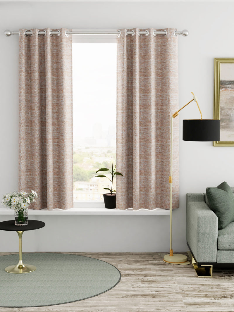 Heavy Duty Polyester Eyelet Curtain <small> (abstract-gold)</small>