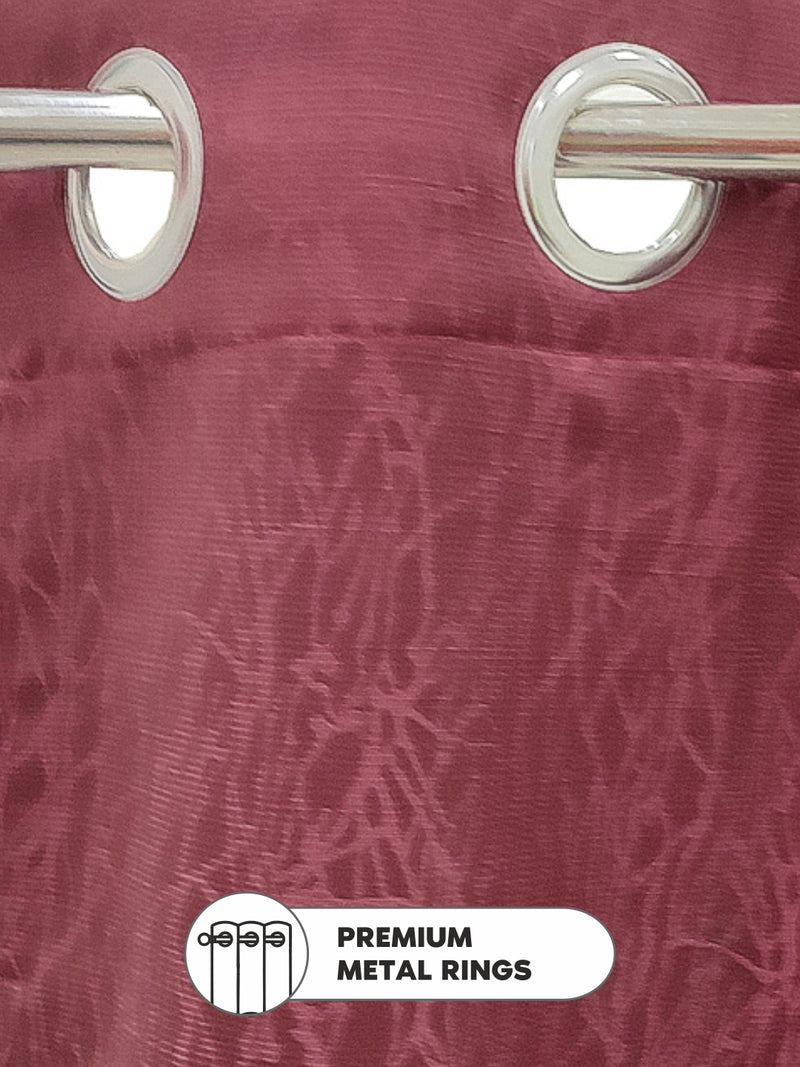 Jacquard Blackout Eyelet Curtain <small> (abstract-maroon)</small>