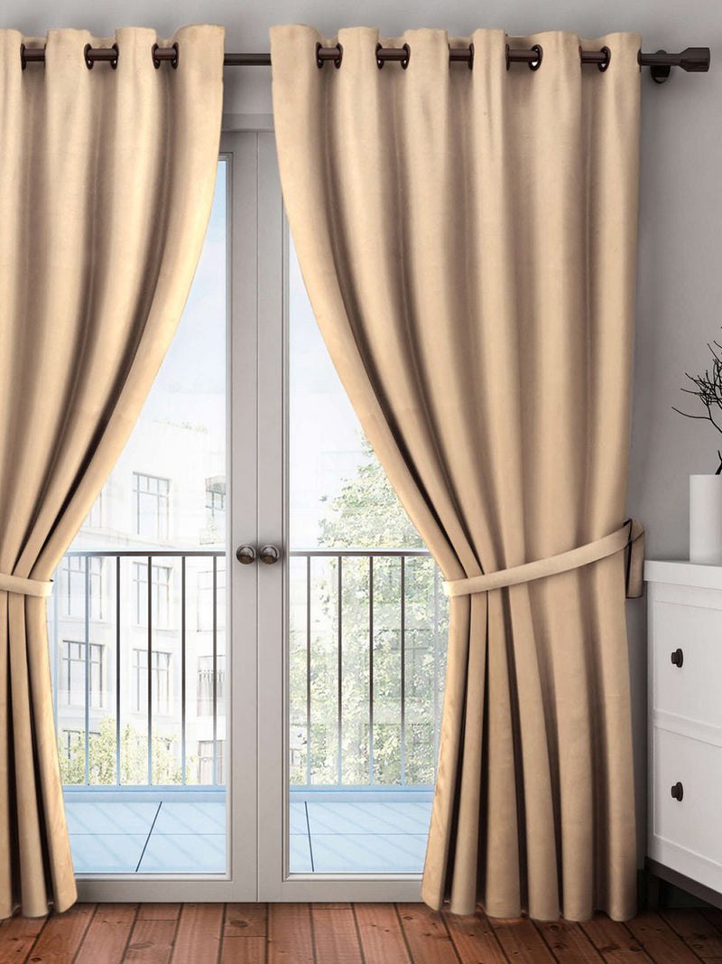 Satin Blackout Light Blocking & Soundproof Curtain <small> (plain-dk.gold)</small>