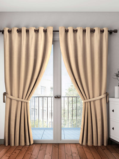 Satin Blackout Light Blocking & Soundproof Curtain <small> (plain-dk.gold)</small>