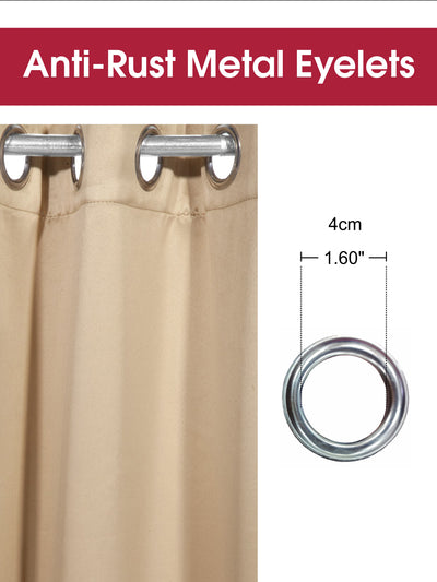 Satin Blackout Light Blocking & Soundproof Curtain <small> (plain-dk.gold)</small>