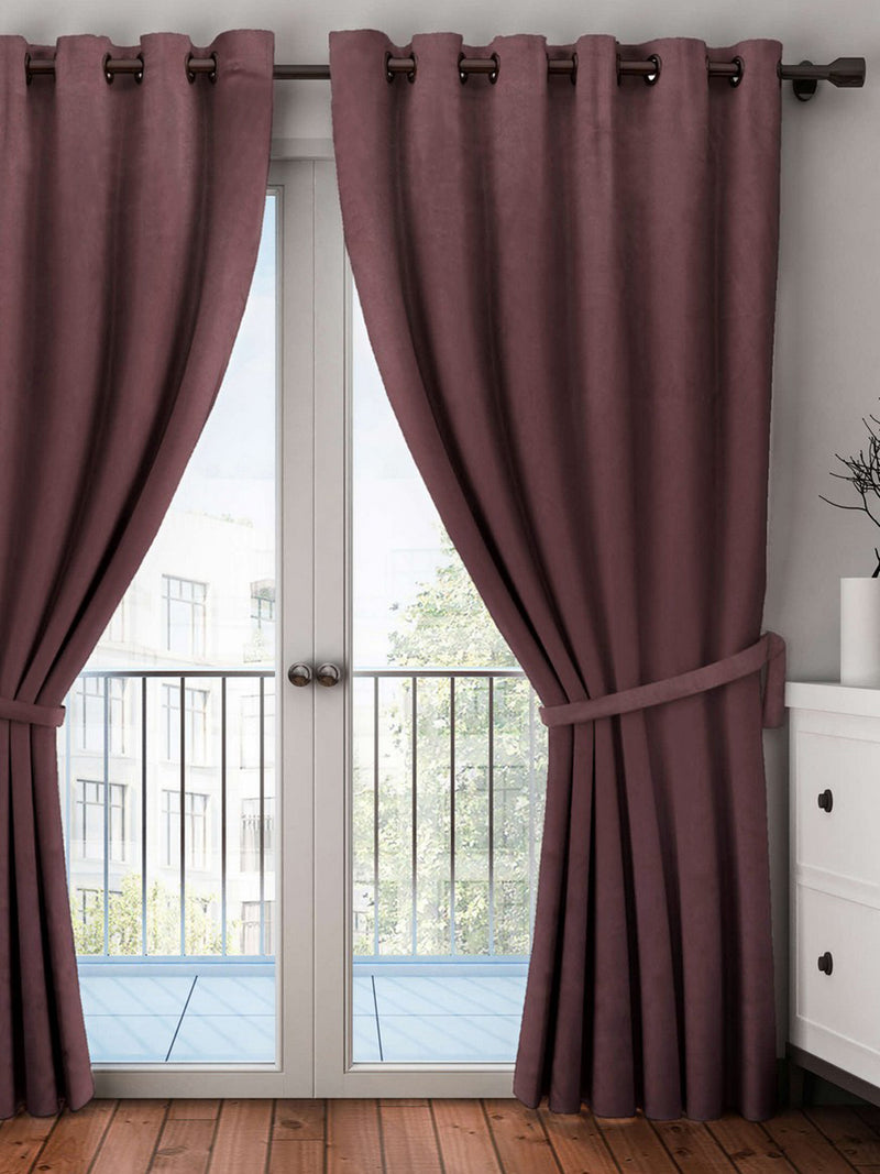 Satin Blackout Light Blocking & Soundproof Curtain <small> (plain-coffee)</small>