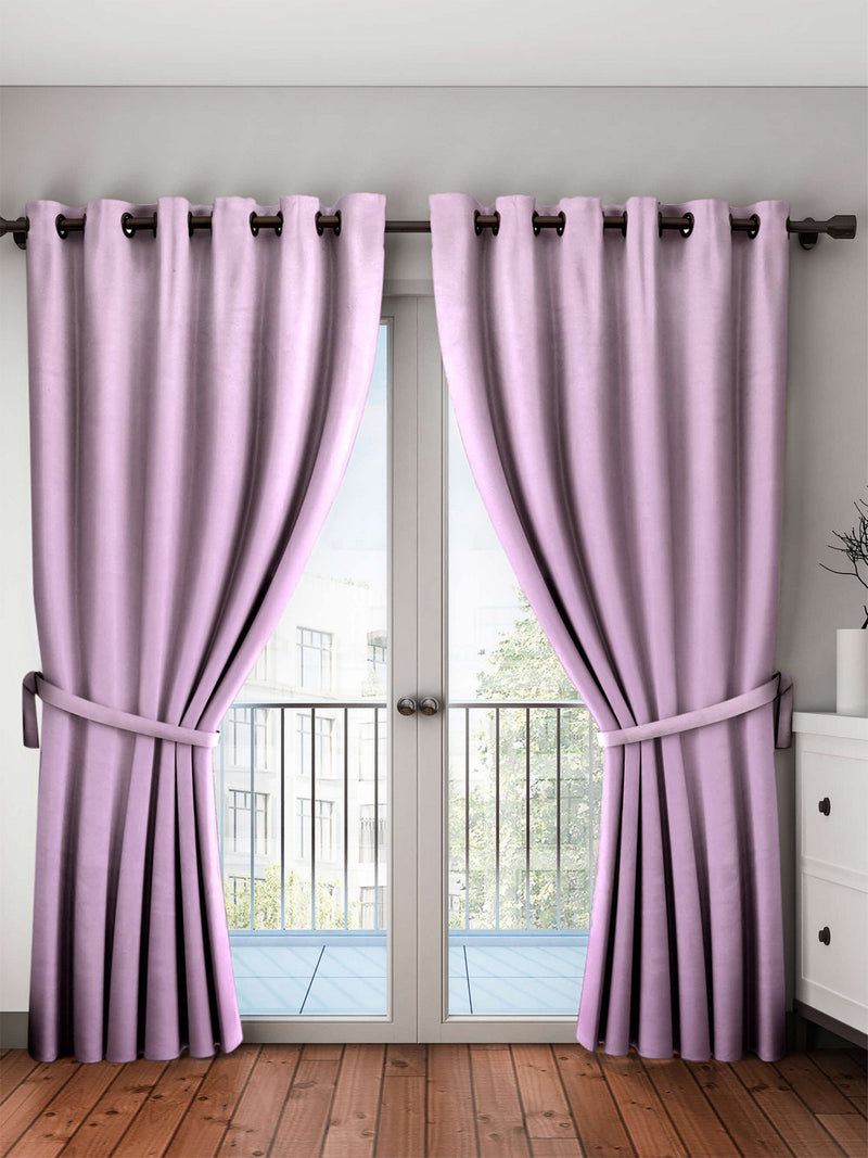 Satin Blackout Light Blocking & Soundproof Curtain <small> (plain-roseberry)</small>