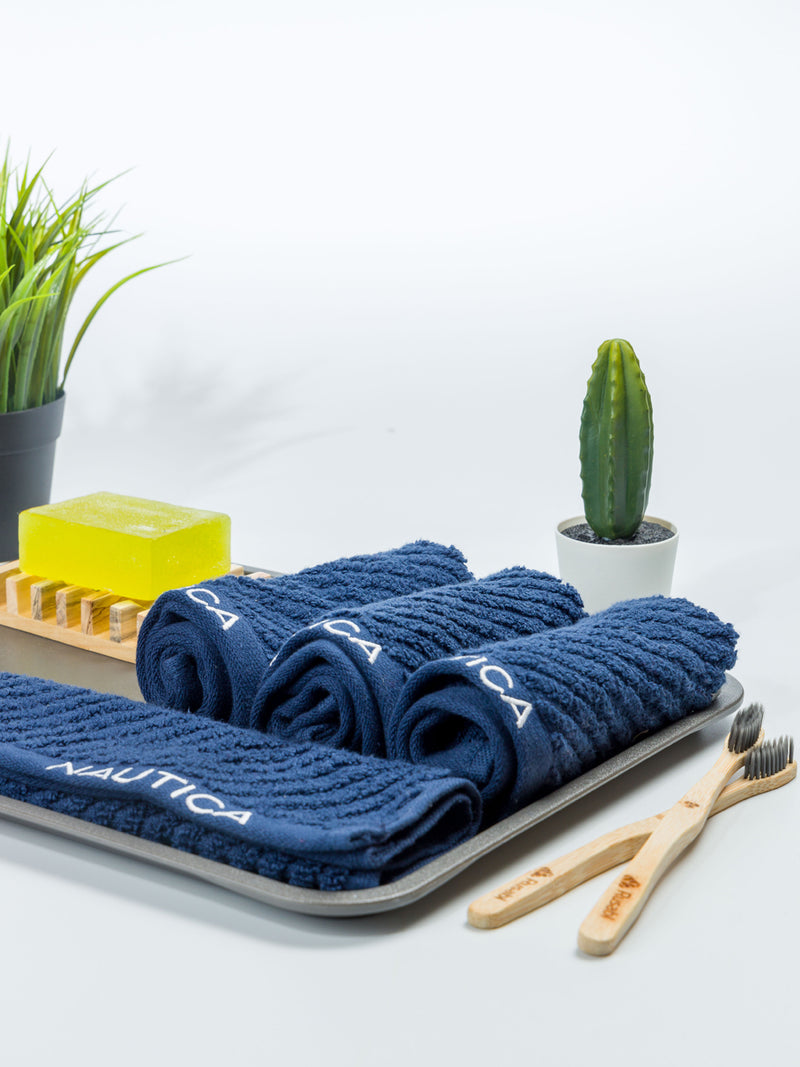 Fluffy Zero Twist 100% Cotton Towel <small> (solid-navy)</small>