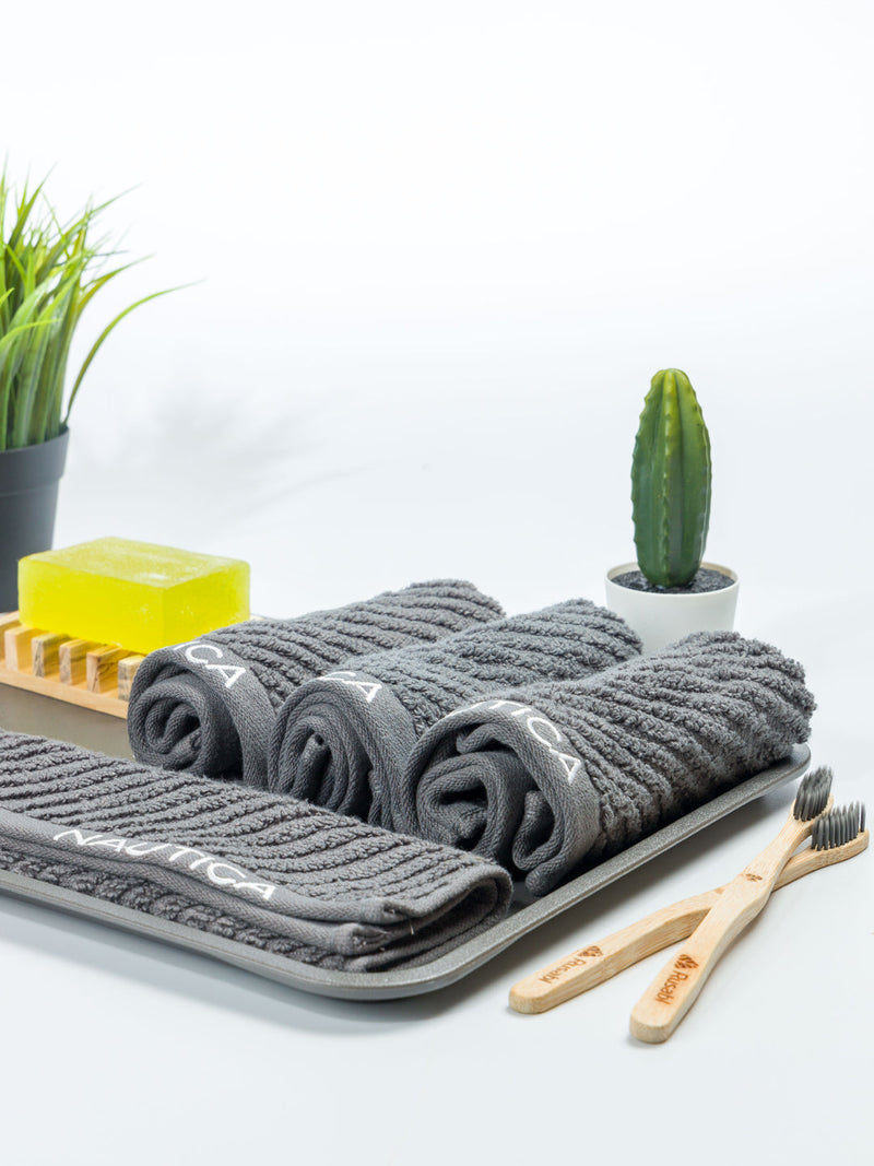 Fluffy Zero Twist 100% Cotton Towel <small> (solid-steel grey)</small>