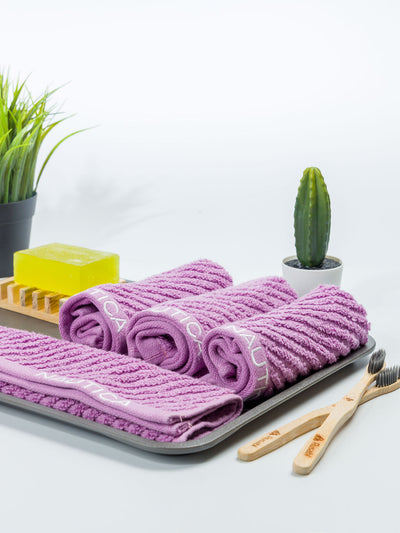 Fluffy Zero Twist 100% Cotton Towel <small> (solid-lilac)</small>