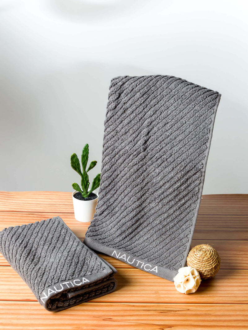 Fluffy Zero Twist 100% Cotton Towel <small> (solid-steel grey)</small>