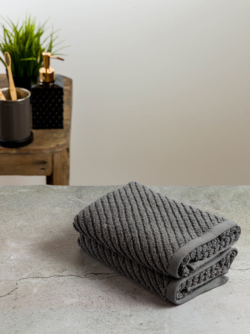 Fluffy Zero Twist 100% Cotton Towel <small> (solid-steel grey)</small>