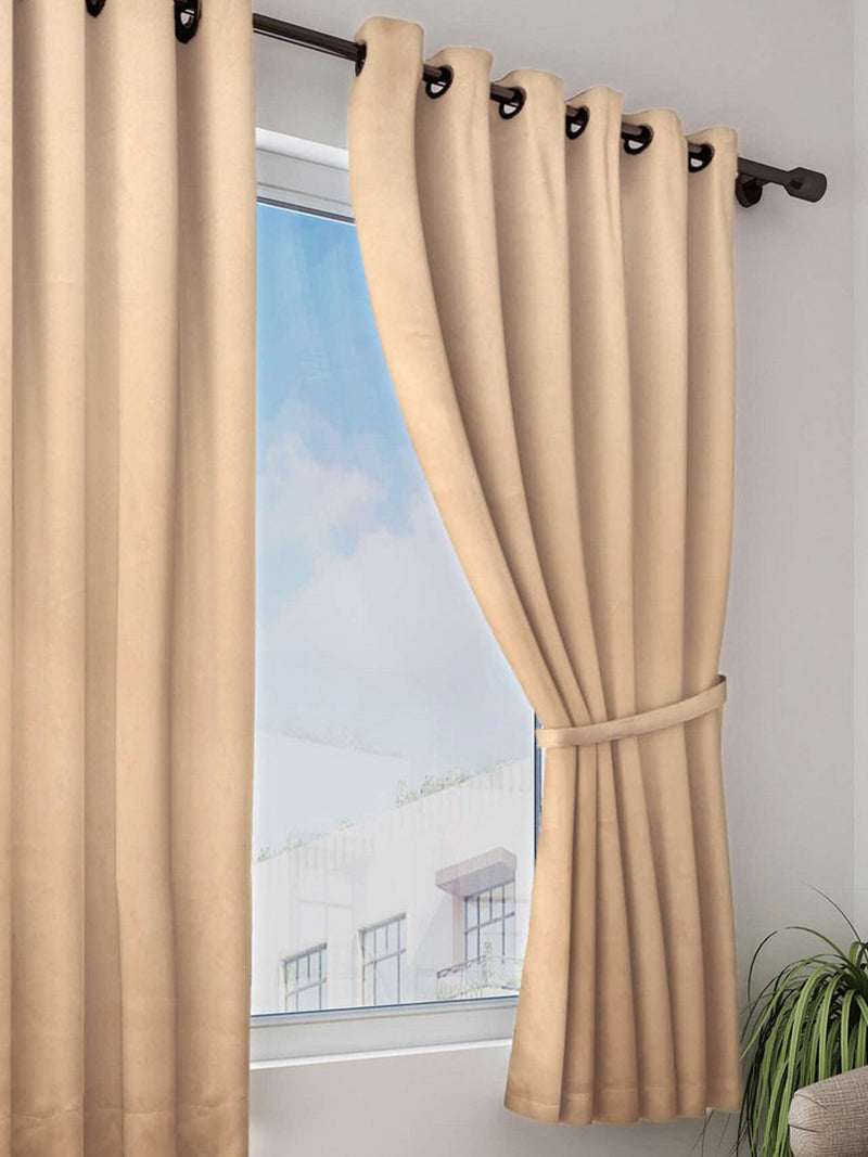 Satin Blackout Light Blocking & Soundproof Curtain <small> (plain-dk.gold)</small>