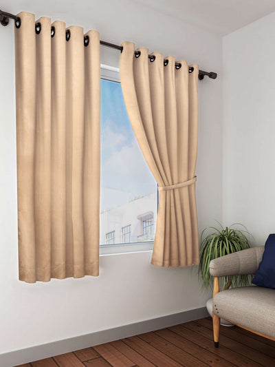 Satin Blackout Light Blocking & Soundproof Curtain <small> (plain-dk.gold)</small>