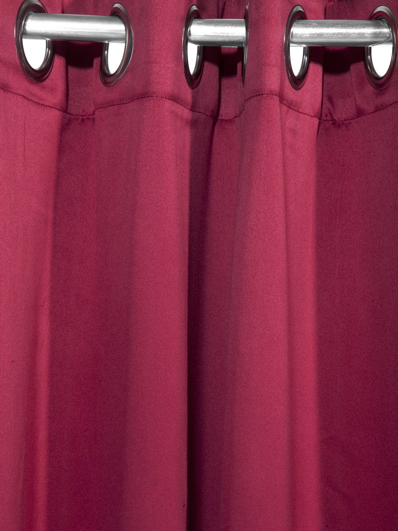 Satin Blackout Light Blocking & Soundproof Curtain <small> (plain-maroon)</small>