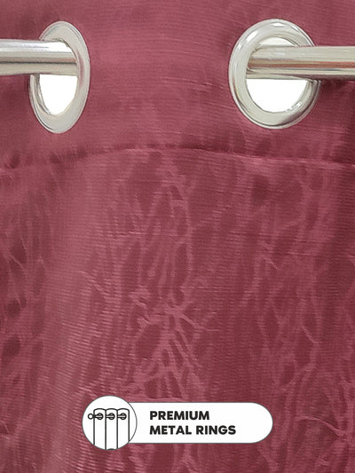 Jacquard Blackout Eyelet Curtain <small> (abstract-maroon)</small>