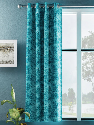 Jacquard Blackout Eyelet Curtain <small> (abstract-sea green)</small>