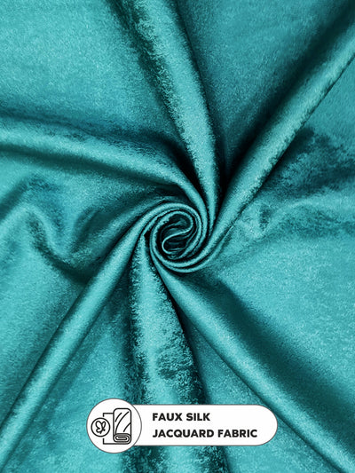 Jacquard Blackout Eyelet Curtain <small> (abstract-sea green)</small>